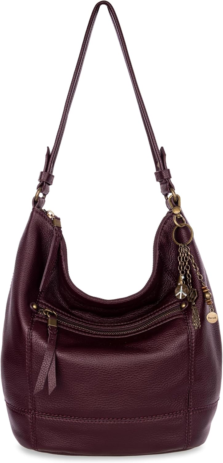 The Sak Sequoia Hobo Bag - Premium Large Leather Women's Handbag for Everyday & Travel - Durable Purse With Zipper Pocket