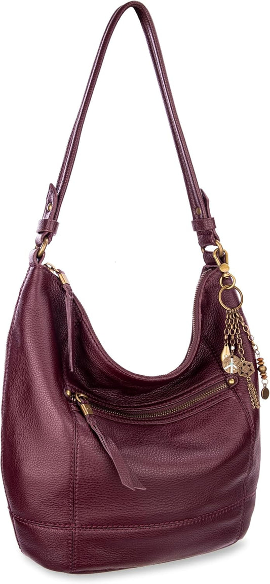 The Sak Sequoia Hobo Bag - Premium Large Leather Women's Handbag for Everyday & Travel - Durable Purse With Zipper Pocket